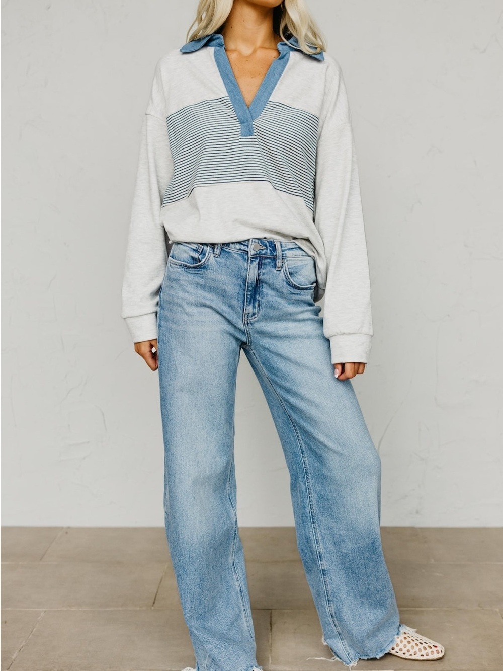 Flying Monkey Light Blue Wide Leg Jeans